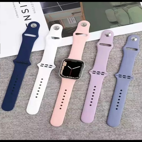 Apple Watch Strap Silicone Pink 38 or 40mm - Picture 2 of 6